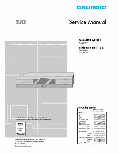 Grundig Sinio DTR 6110 S, DTR 6111 S CI Service Manual Sat [mod. GAC5900, GAC6000, GAC6010] Part 1/2 - pag.48